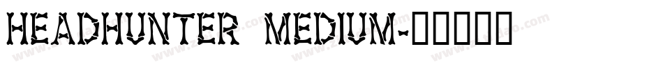 Headhunter Medium字体转换